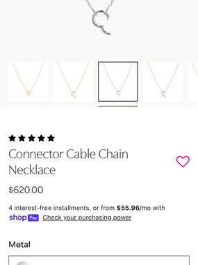 Baby Gold 18 inch Connector Cable Chain Necklace in 14K white gold